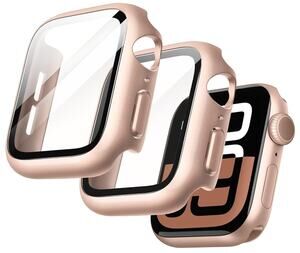 JETech Apple Watch Series 11/10 46mm Case Screen Protector 2-Pack Rose Gold NEW